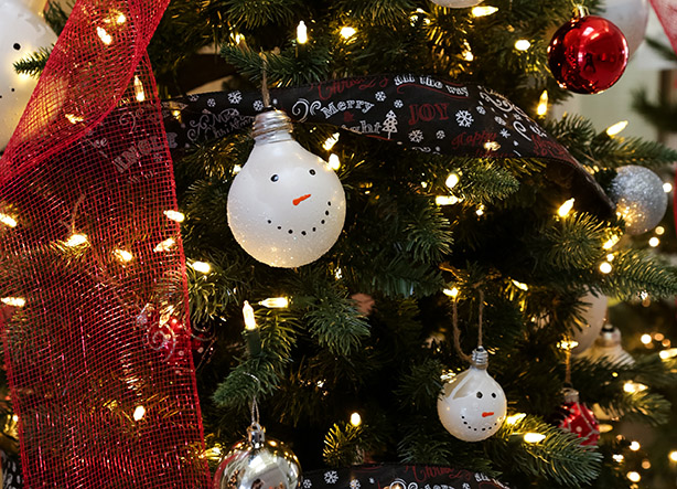 Close up of ornament on a Christmas tree