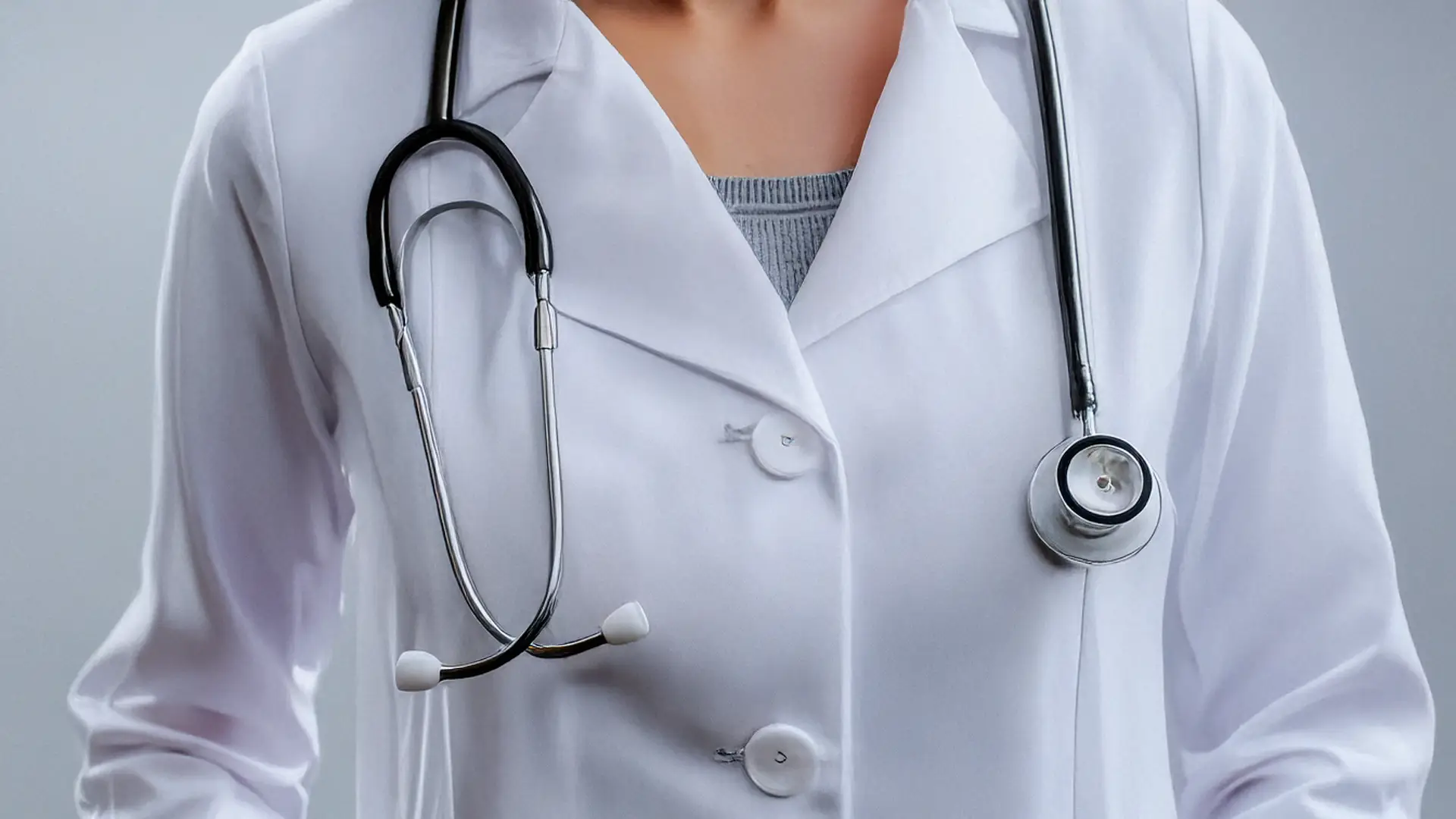 Close up of medical doctor's lab coat