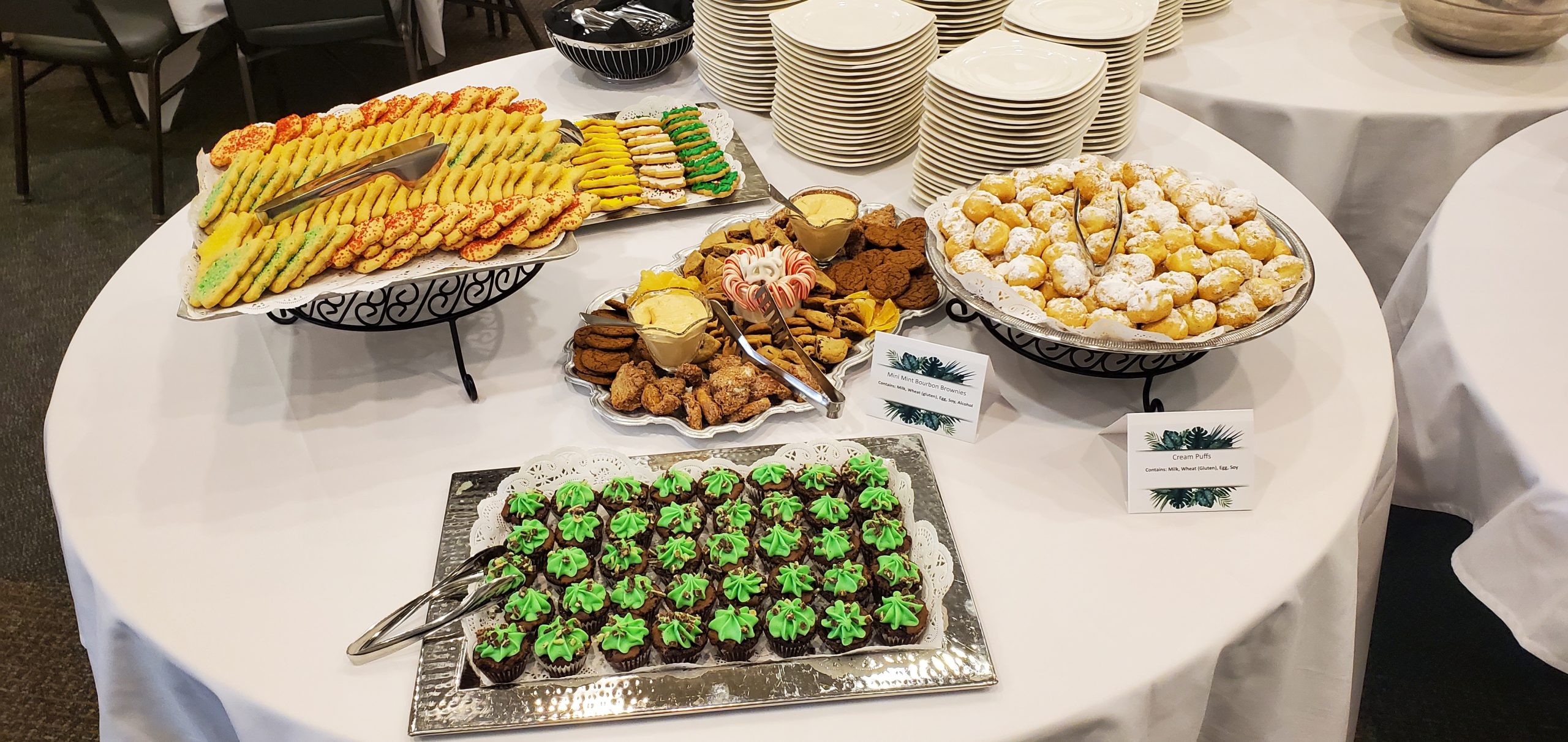 Holiday Cookies on platters