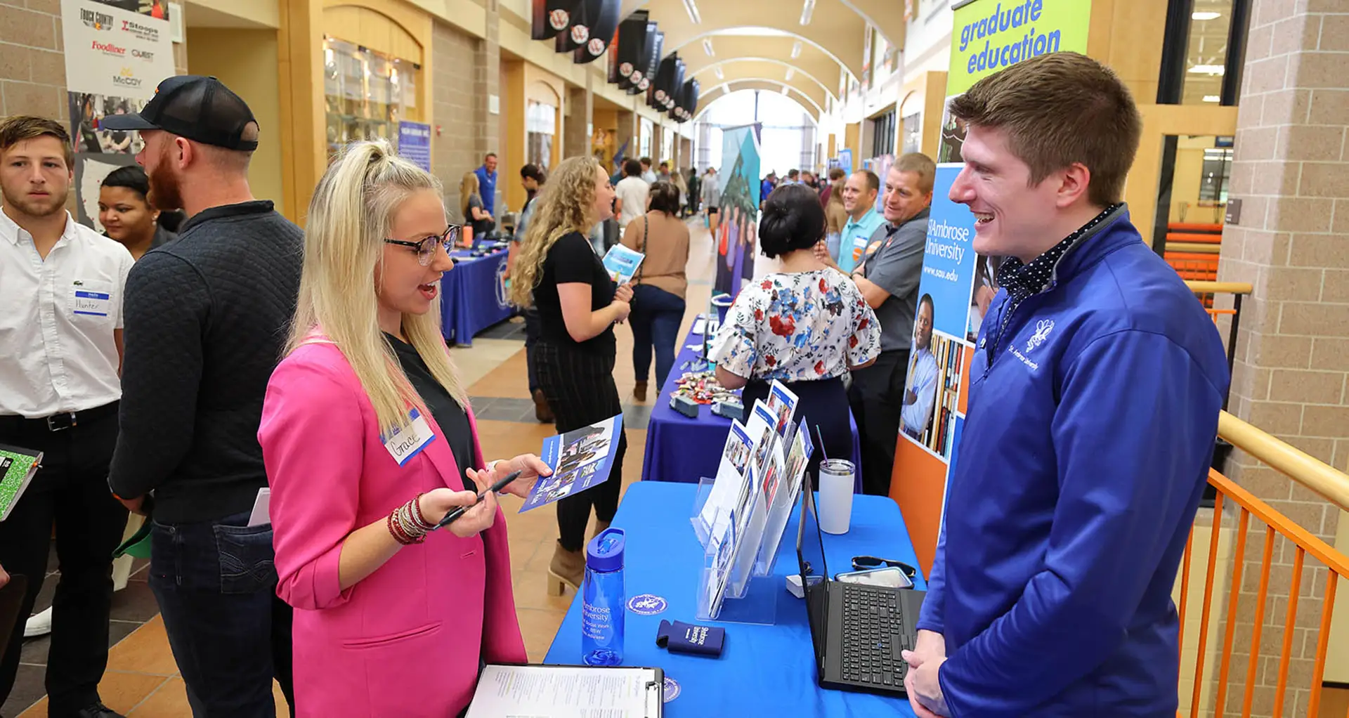 Career Expo - Employer talking with a student