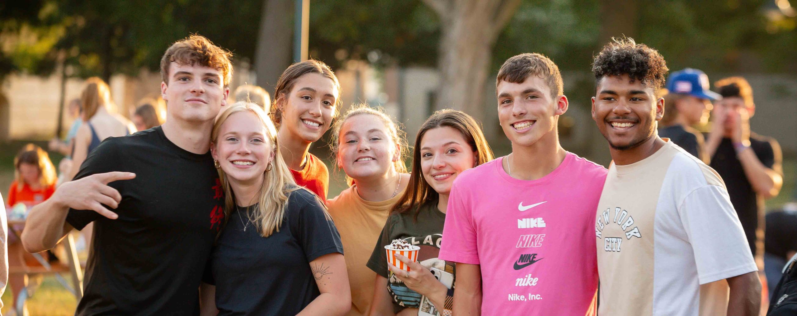 Knight Out students enjoying the campus mall