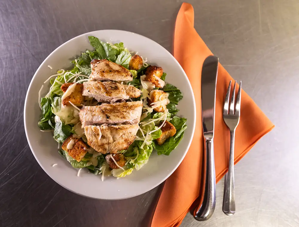 Chicken on Ceasar Salad