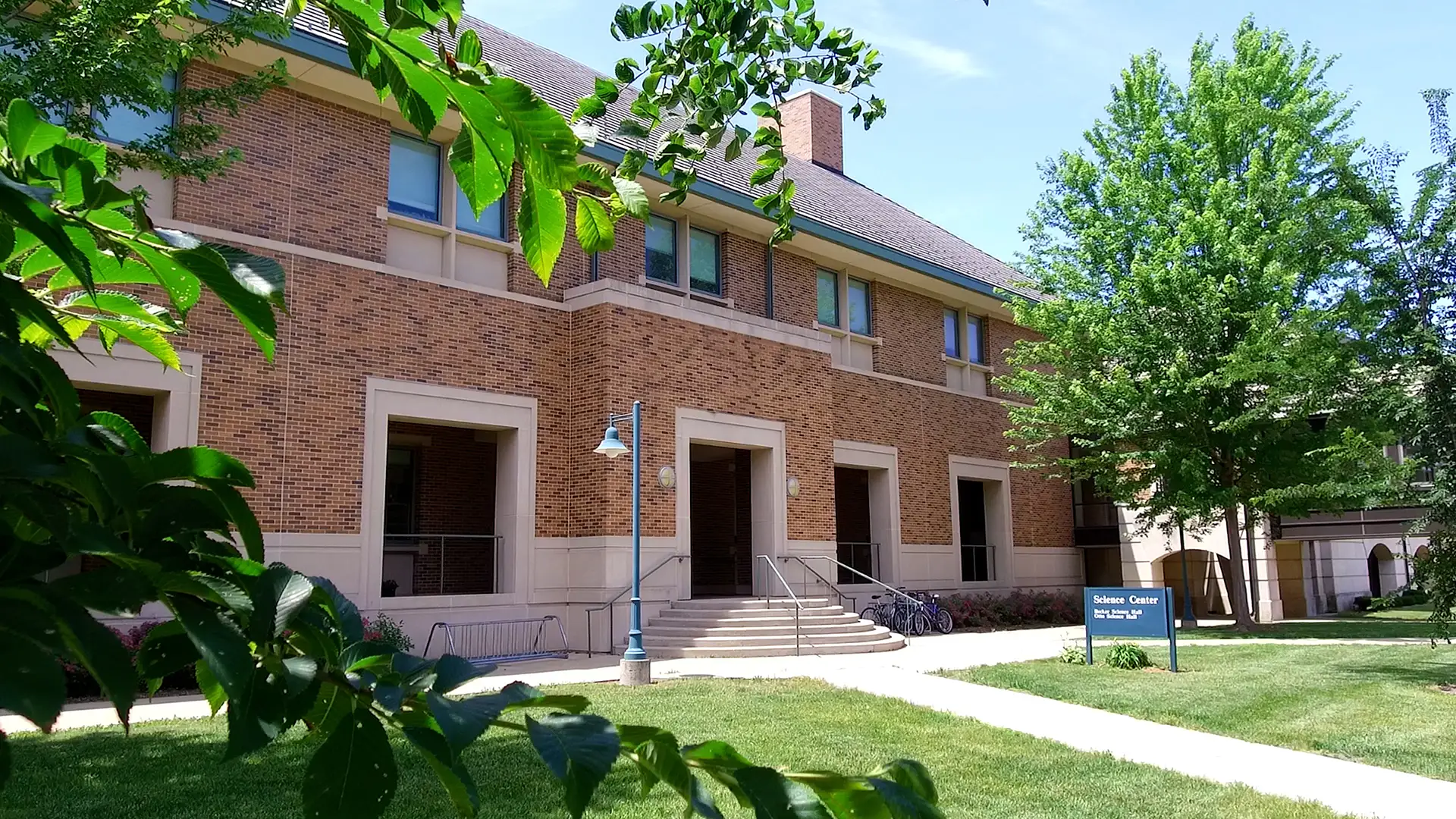 Science Center Exterior Framed by Trees