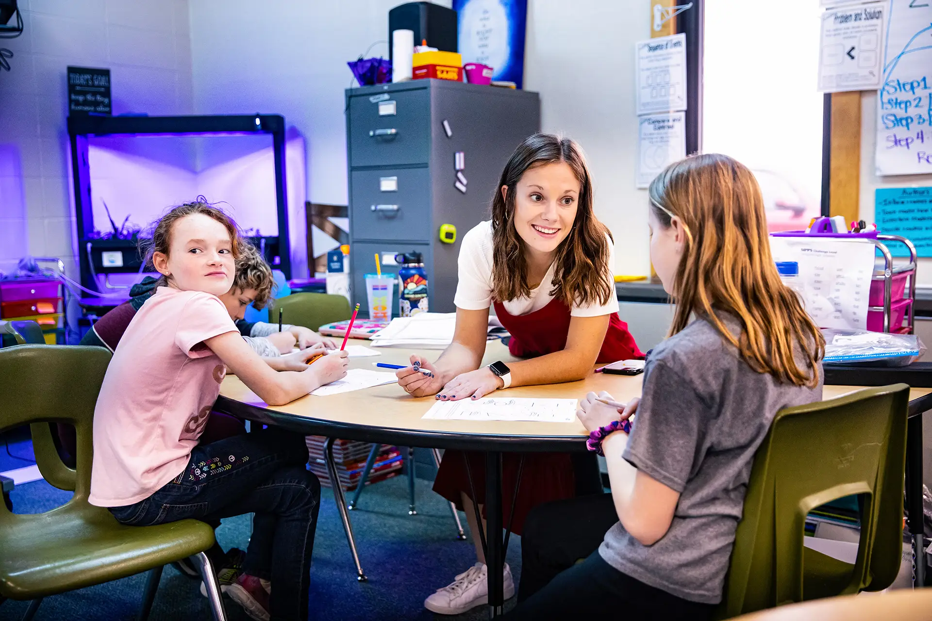 Student Teaching in a classroom