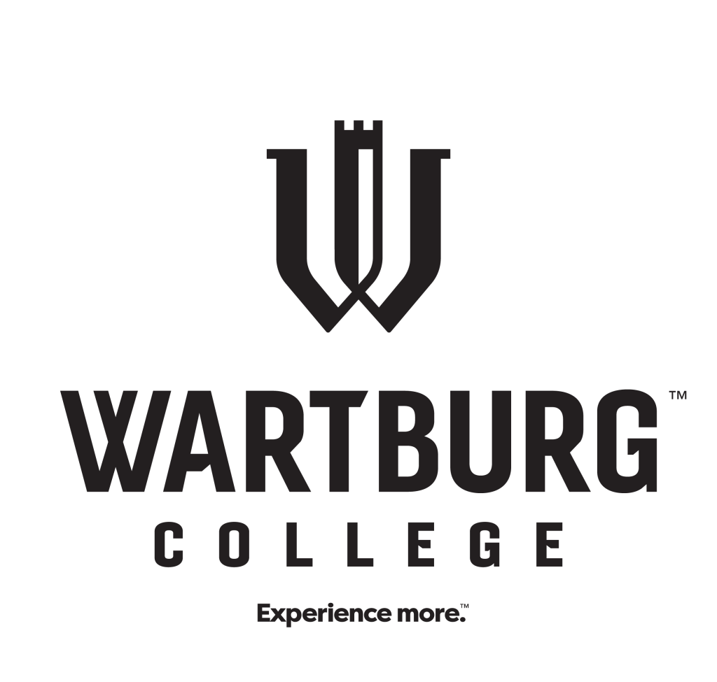 Vertical black version of logo with tagline