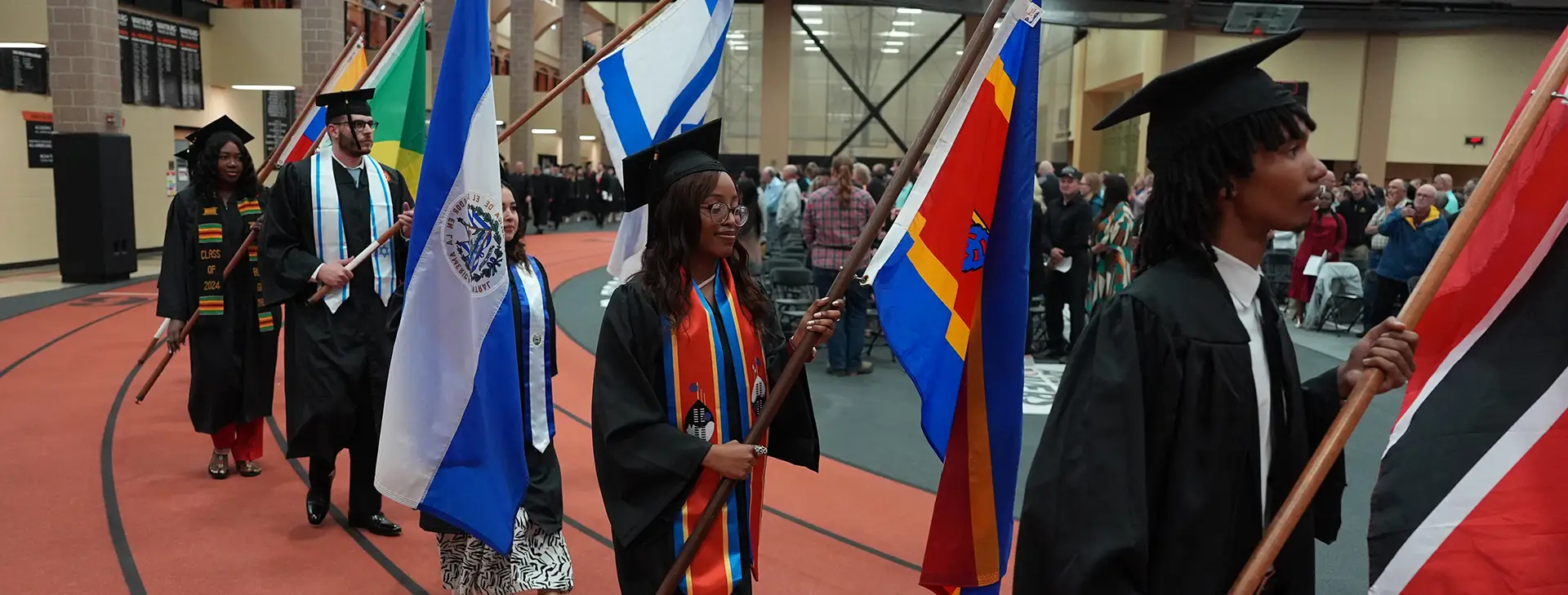 International Students processing at Commencement