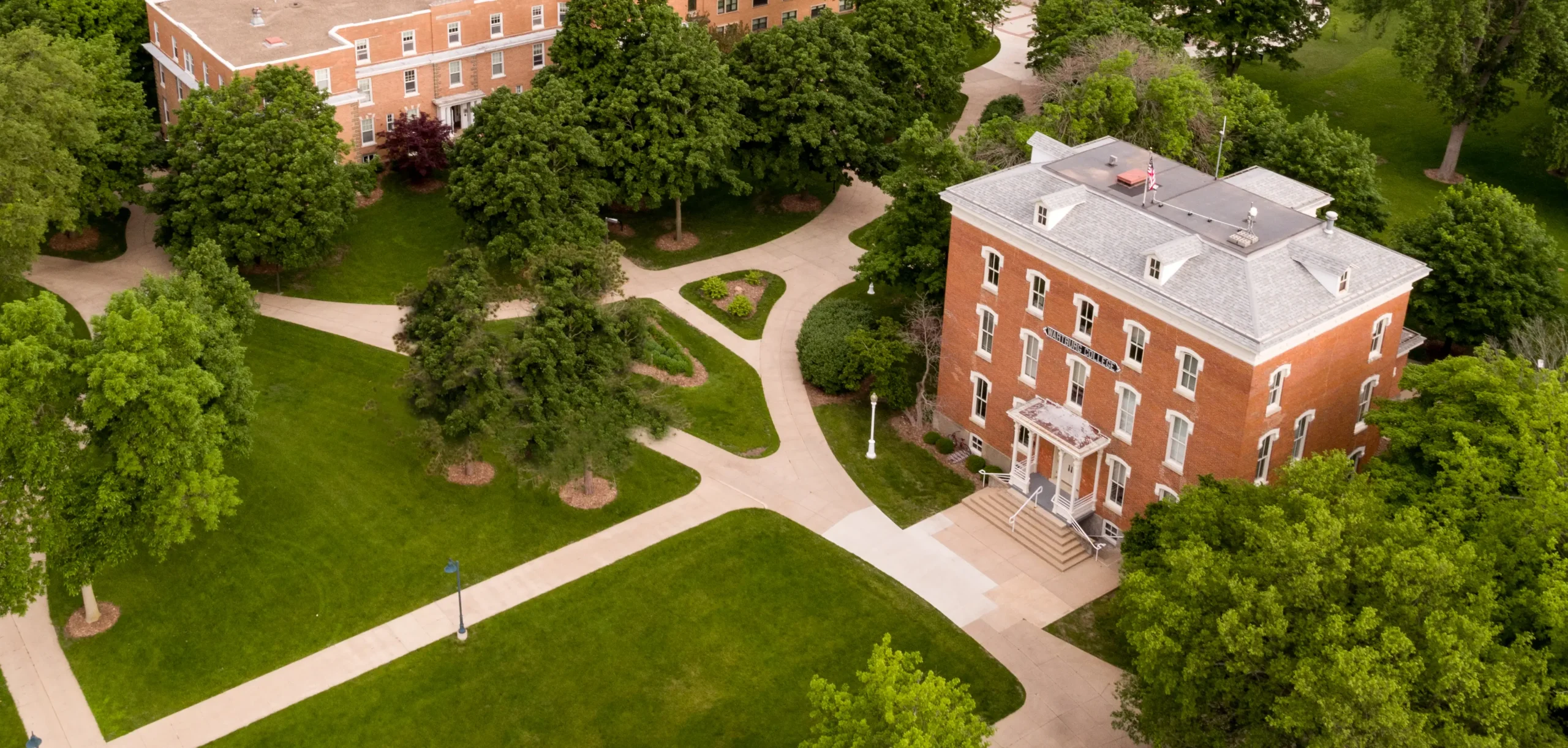 Old Main aerial photo