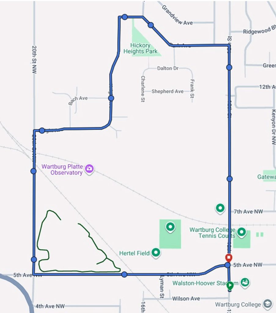 TribyLittleKnight Senior Bike Route