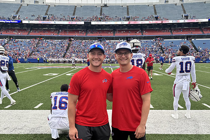 Trever Heitz on the sidelines for the Buffalo Bills