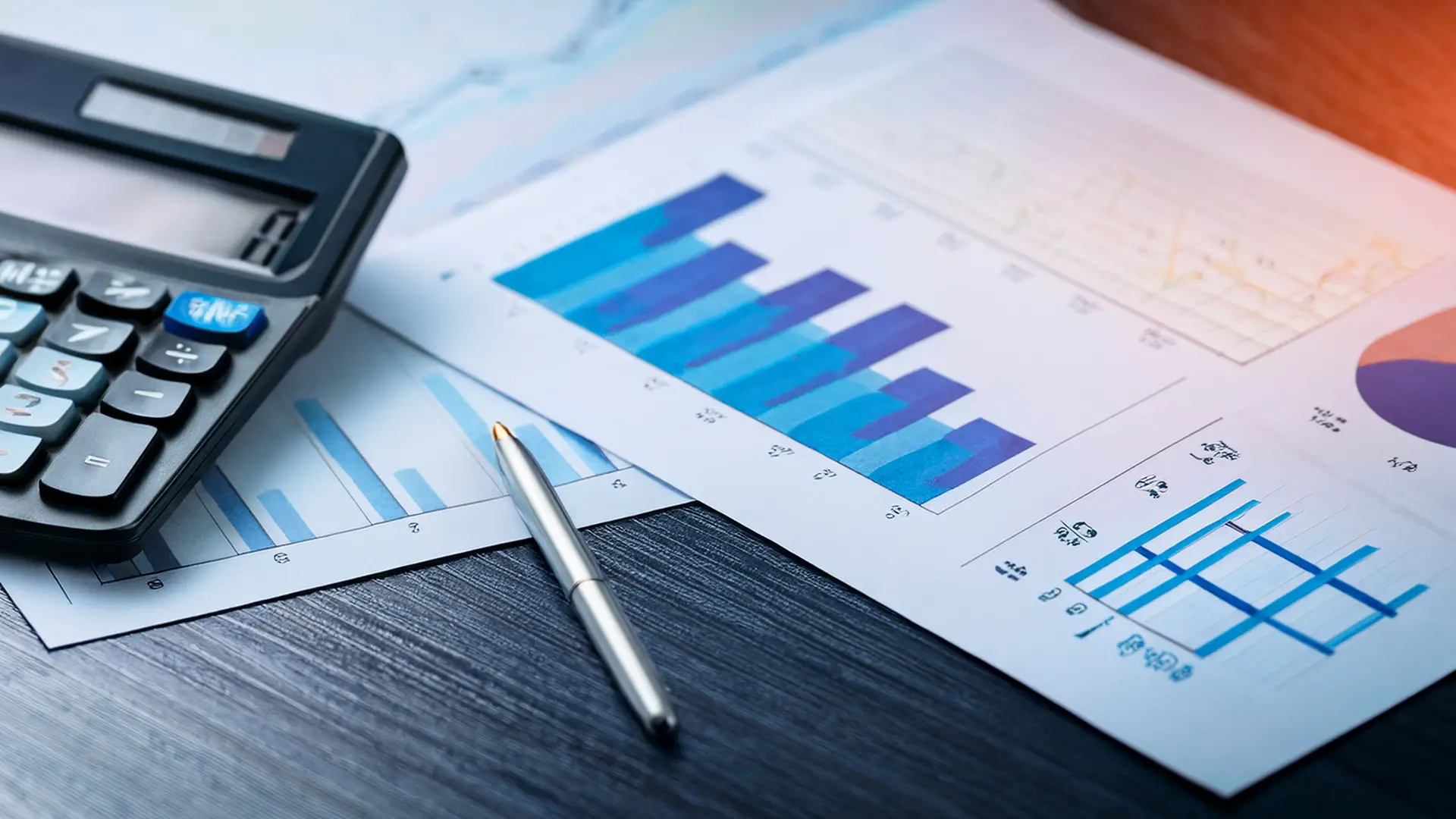 Calculator and charts and graphs
