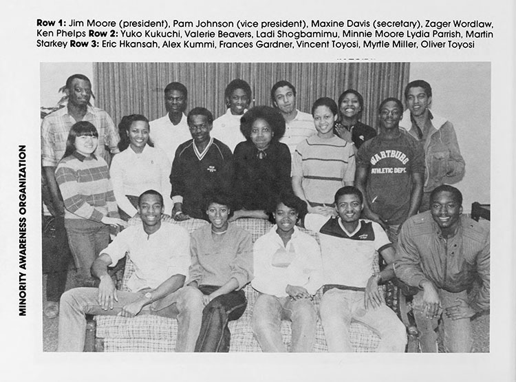FLASHBACK We spotted Phelps in this 1982 Wartburg Fortress photo of the Minority Awareness Organization.