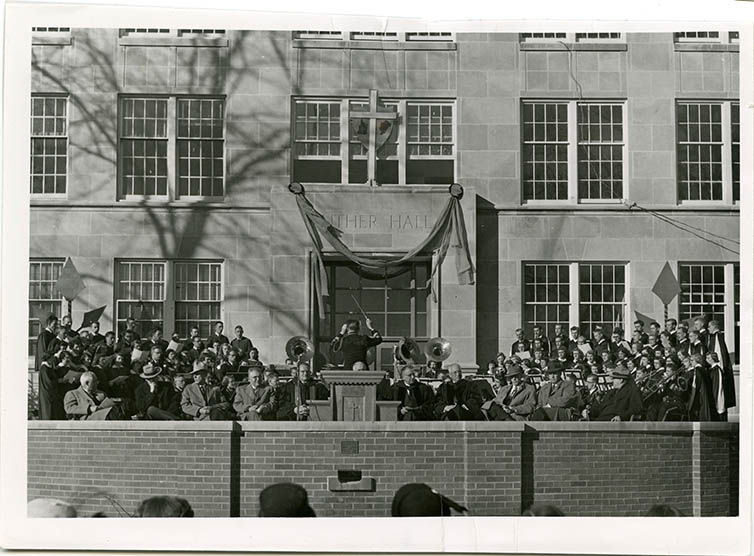 Luther Hall rededication ceremony circa 1951