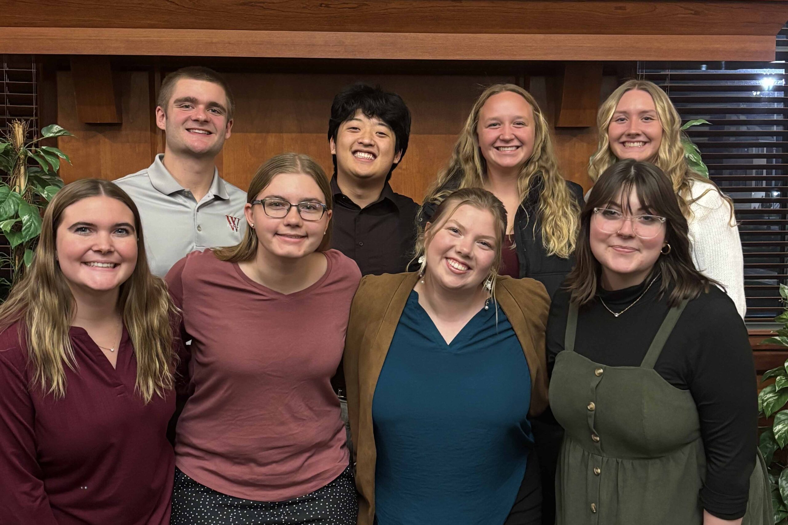 Back row (l to r) Parker Sperfslage, Nicholas Raine, Addison Phillips, Kerrigan Lyons Front row (l to r) Katie Hilton, Kylie Buchholz , Lexi Cahoy, Shelby Channel
