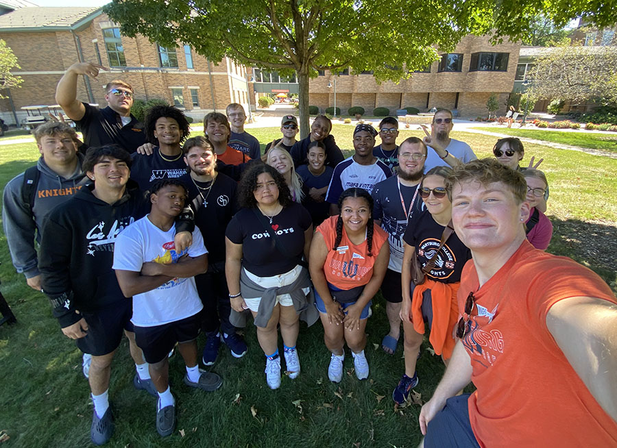 Castle Connections group photo on the campus lawn