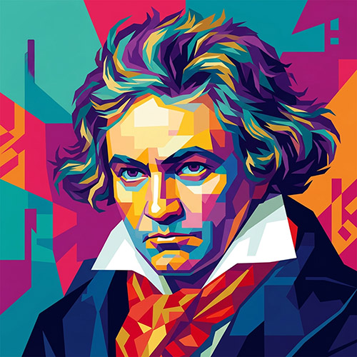 Abstract image of Beethoven