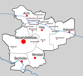 Neuendettelsau on map of Germany
