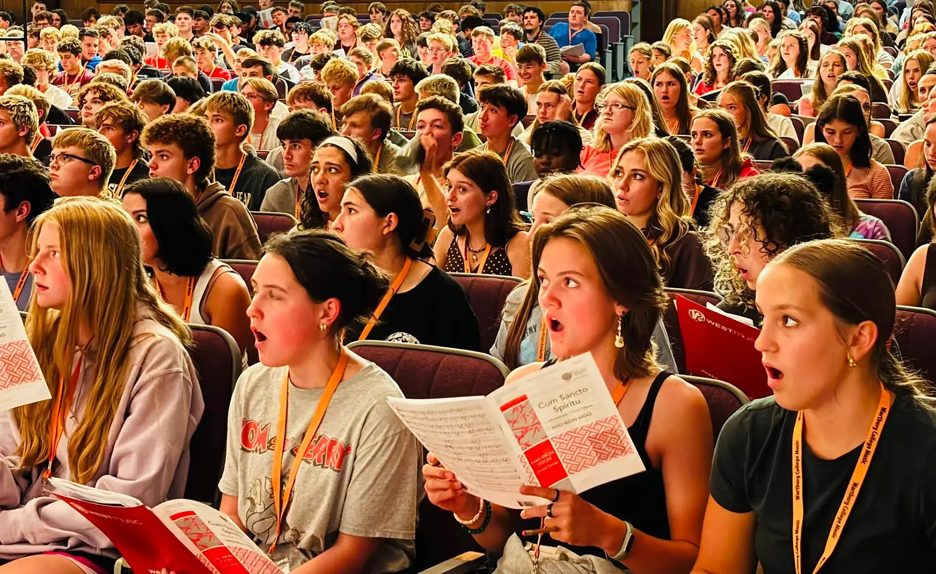 All State Choir Close Up Photo of Students Singing 2026