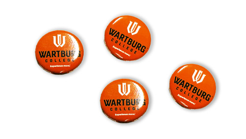 1" Logo Metal Buttons - $12.50 per bundle of 25