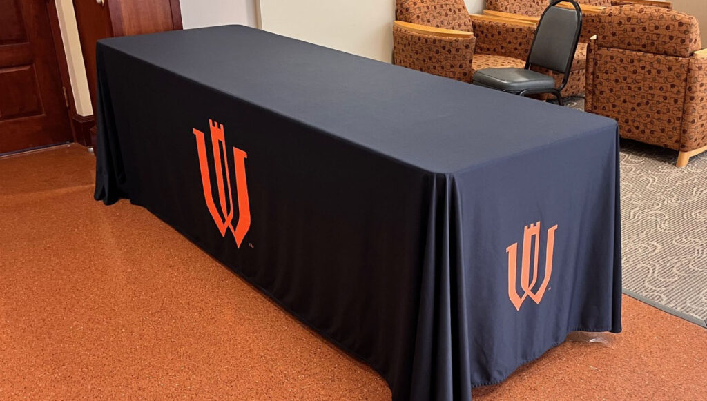 Reversible Black Tablecloth - Monogram Side