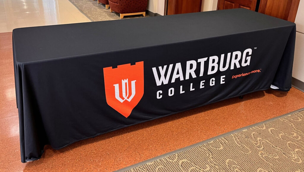 Reversible Black Tablecloth - Logo Side