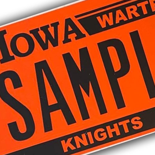 Wartburg License Plate - Angled